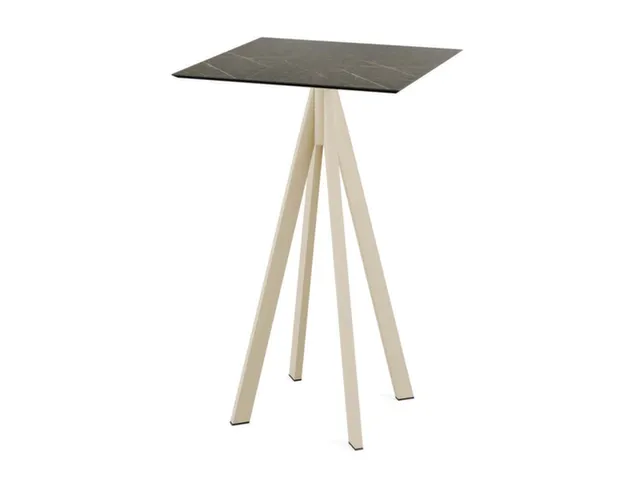 statafel,HxBxD 1090x700x700mm,rechthoekig,4voeten zandkleuren