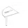 koppelelement voor bureau,90 °,HxBxD 720-840x600x600mm,MS-donkergrijs
