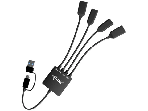 i-tec USB-C/USB-A Cable HUB 4 poort 2x USB-C, 2x USB-A