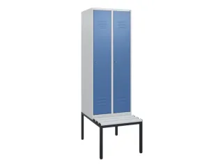 locker met bank,HxBxD 1950x600x815mm,2vak,vak B 300mm,cil.-slot - 1