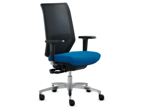 Dauphin Bureaustoel rugleuning met netbekleding Blauw