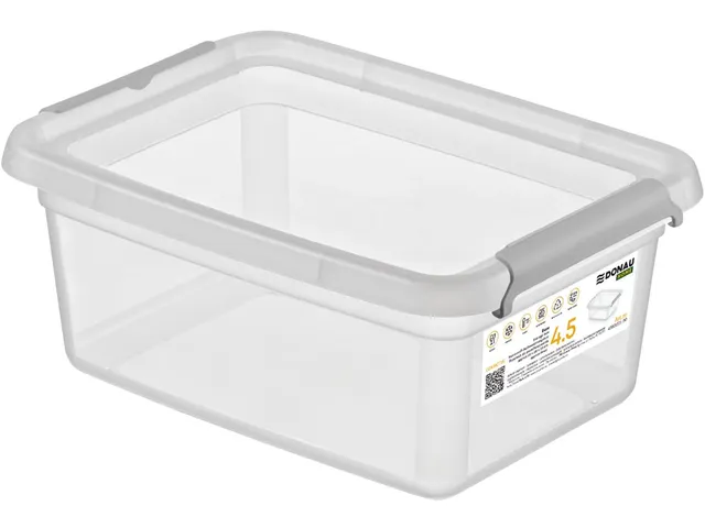 Donau Home Voedseldoos 4,5 Liter transparant kunststof