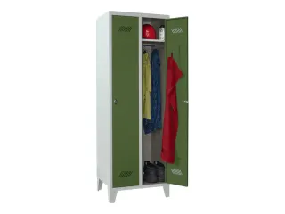 Garderobekast 1850x630x500mm 2 Vakken Klink Ral7035 Front Ral6011 - 4