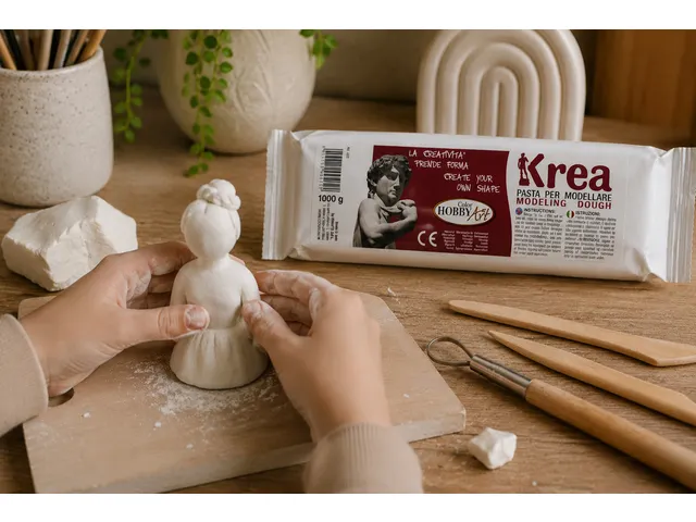 ToyColor Krea boetseerklei 1 kg wit