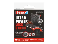 Klittenband tesa Ultra PowerLock Strips 50x25mm 2 strips zwart