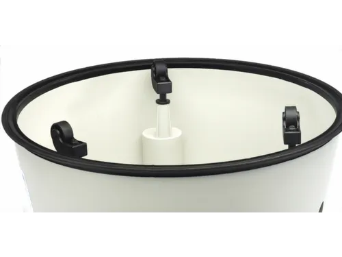 verrijdbaar opstapje,kunststof,RAL7035,trede Ø 283mm,3geveerde wielen