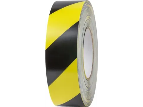 antisliplaag,geel/zwart,band LxB 25mx50mm,met antislip-eigenschappen
