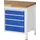 laden-onderbouw,v. werkbank,HxBxD 620x580x650mm,4lade(n),romp RAL7035