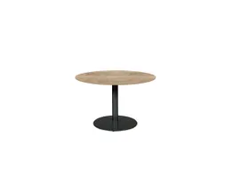 Linesto vergadertafel 120cm rond honey castello 25mm zwart
