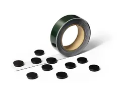 Metaalband met 10 magneten Wit 5 Meter