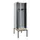 locker met bank,voor scheiding van kleding,HxBxD 2120x600x815mm,2vak