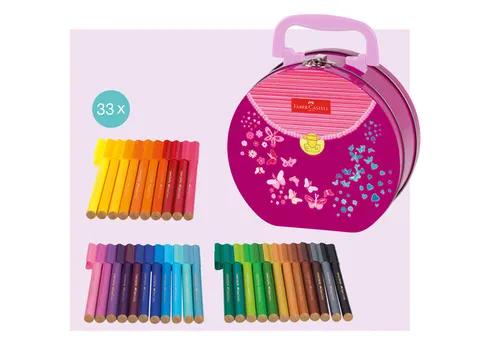 Viltstift Faber-Castell Connector handtas 33 stuks assorti