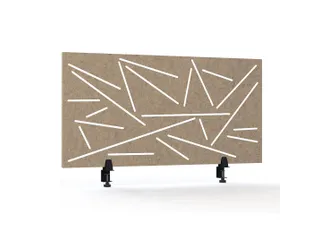 Akoestisch Bureaupaneel met patroon uitsnede 60x120cm Zand - 6