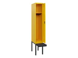 locker met bank,HxBxD 1950x300x815mm,1vak,vak B 300mm,cilinderslot