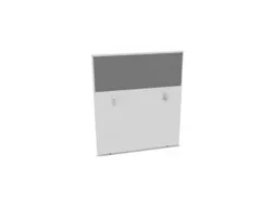 baliepaneel,v. bureau,aanbouw achter,B 1000mm,Bl-wit,BN8078-grijs