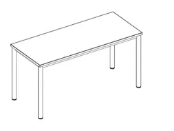 In hoogte verstelbaar bureau,HxBxD 720-840x1600x600mm,NE-esdoorn