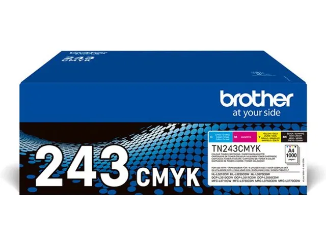 Tonercartridge Brother TN-243CMYK zwart + 3 kleuren