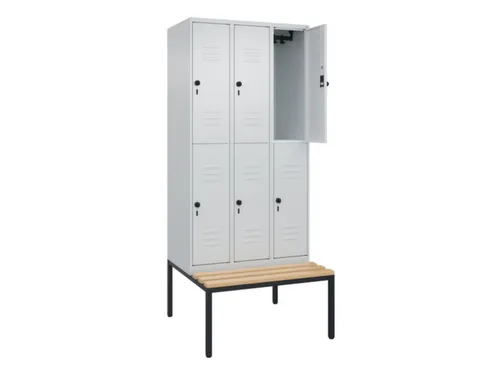Dubbeldekse dekenkist,HxBxD 2120x900x815mm,3x2vak.,vak B 300mm