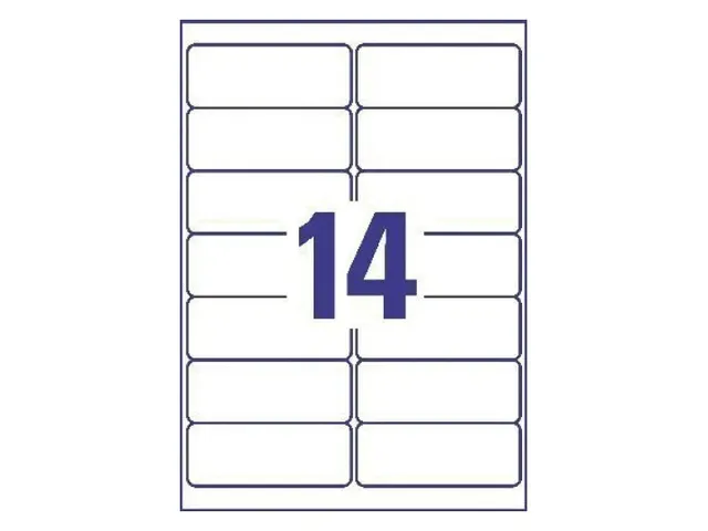 Etiket Avery L7063-20 99.1x38.1mm polyester wit 280stuks