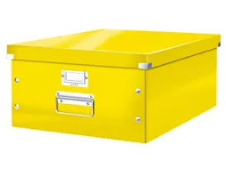 Opbergbox WOW Click & Store 369x200x482mm geel 85% gerecycled karton