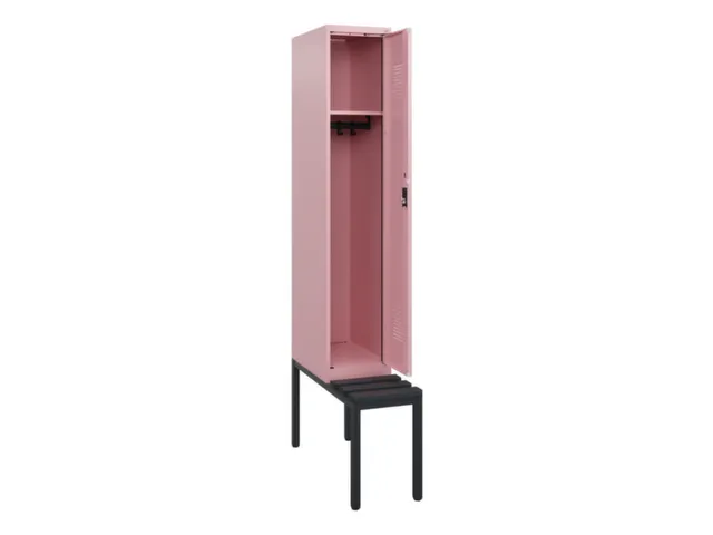 locker met bank,HxBxD 1950x300x815mm,1vak,vak B 300mm,cilinderslot