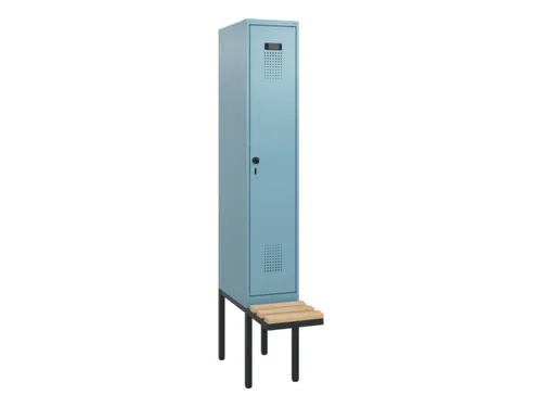 locker met bank,HxBxD 1950x300x815mm,1vak,vak B 300mm,draaigrendel