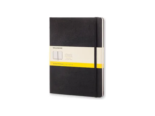 Notitieboek Moleskine XL 190x250mm ruit 5x5 hard cover zwart