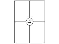 Etiket Rillstab 105x148mm A6 Wit 400 Stuks