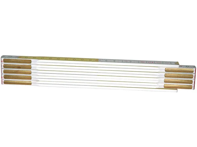 Duimstok Vouwmeter, 15 Mm X 2 M, Wit/Geel