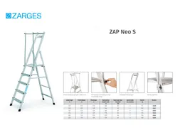 platformladder,bordes HxBxD 740x400x400mm,3trede(n),aluminium