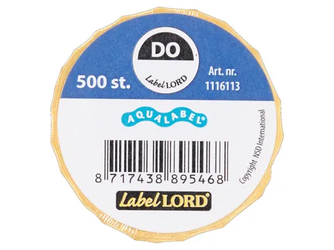 Aqualabel Dagetiket Donderdag Zwart 19mm 500 Stuks