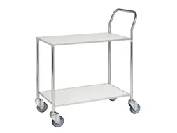 Tafelwagen,Draagverm. 150Kg,2Etage(S),Etage(S) Melaminecoating,Wit