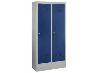 lockerkast v. kinderen,HxBxD 1300x530x300mm,2vak,RAL7035,front RAL5010 - 2