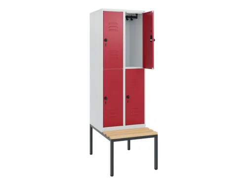 Dubbeldekse dekenkist,HxBxD 1950x600x815mm,2x2vak.,vak B 300mm