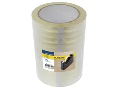 Plakband Raadhuis 12mm x 66m PP transparant krimp a 12 rol