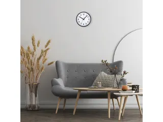 Wandklok nXt Robust dia 25,5cm zwart/wit kunststof - 9