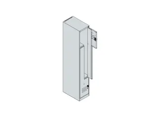 Z-garderobekast,HxBxD 1850x300x500mm,vak B 150/300mm,cil.-slot - 4