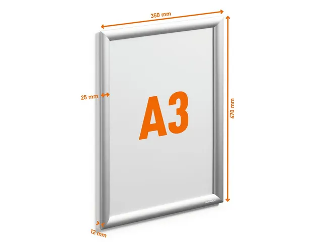 Kliklijst Durable aluminium A3 outdoor