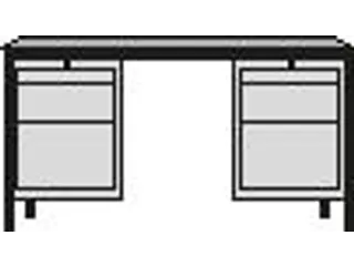 Werkplaatsbureau Bxdxh 1700x800x720mm 6laden Ral7035 Front Ral7016 - 3