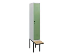 locker met bank,HxBxD 1950x300x815mm,1vak,vak B 300mm,draaigrendel