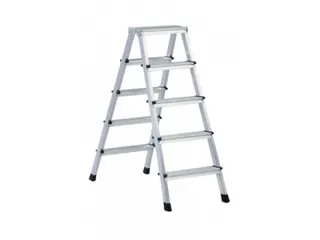 trapladder,NL,beide zijden,2x5aluminium gegroefd,balk L 1,36m - 2