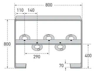 fietsbeugel,L 800mm,staal therm. verzinkt/met coating,DB703antraciet - 8