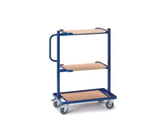 bijzetwagen,draagverm. 200kg,3etage(s),laadvl. LxB 620x410mm,houtplaat - 1
