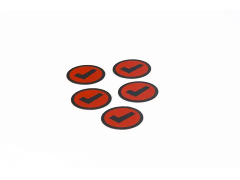 Impressiemagneetfolie Check Rood Ø50mm x 0,85mm