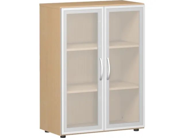 vitrinekast HxBxD 1104x800x420mm 2xhouten vloer 3OH beuken