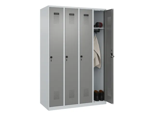 locker,HxBxD 1850x1200x500mm,4vak,vak B 300mm,draaigrendel