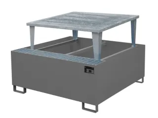 opvangbak,v. 1xIBC,opvangvol. 1000l,HxBxD 1083x1460x1460mm,m. aftapbok - 2
