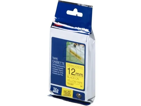 Lettertape Brother Tze-s631 Sterk Klevend 12 Mm Geel/Zwart