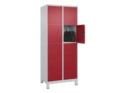 lockerkast,HxBxD 1950x800x500mm,2x4vakken,vak B 400mm,cil.-slot,voeten