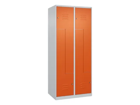 Z-garderobekast,HxBxD 1850x800x500mm,vak B 200/400mm,cil.-slot